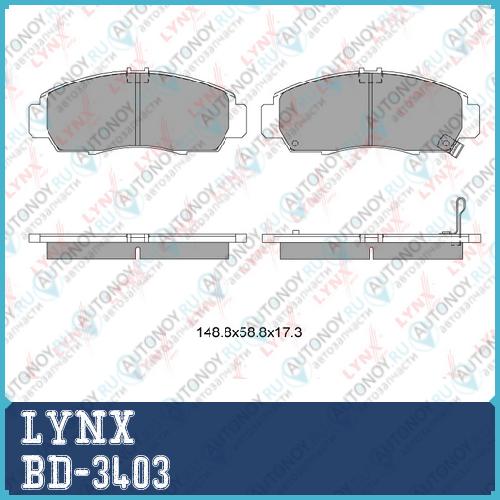 Колодки тормозные передние подходит для Honda Civic 05>/FR-V 05>/Accord 2.0(4x4) 03>/Legend 96-04 BD-3403