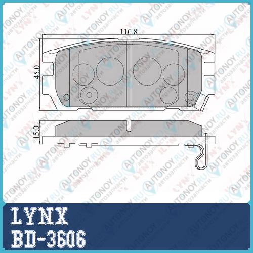Колодки тормозные задние подходит для Hyundai Terracan 2.5D-3.5 01> BD-3606