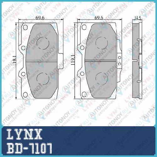 Колодки тормозные передние подходит для Subaru Impreza 2.0-2.0T 00> BD-7107