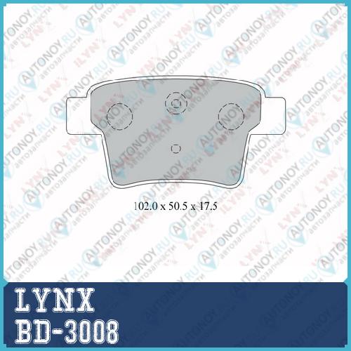 Колодки тормозные задние подходит для Ford Mondeo III 04-07 JAGUAR X-Type 01-05 BD-3008