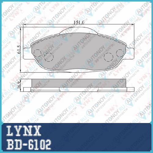 Колодки тормозные передние подходит для Peugeot 308 07>/3008 1.6 09> BD-6102