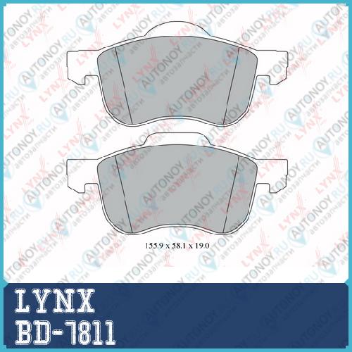 Колодки тормозные передние подходит для VOLVO S60 2.0T-2.5T 00> / S80 2.0-3.0T 98-06 / XC70 2.4D-2.5T 02> BD-7811