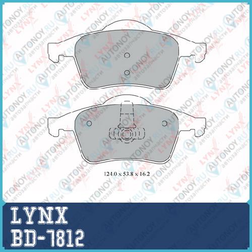 Колодки тормозные задние подходит для VOLVO S60 2.0T-2.5T 00> / S80 2.0-3.0T 98-06 / XC70 2.4D-2.5T 02> BD-7812