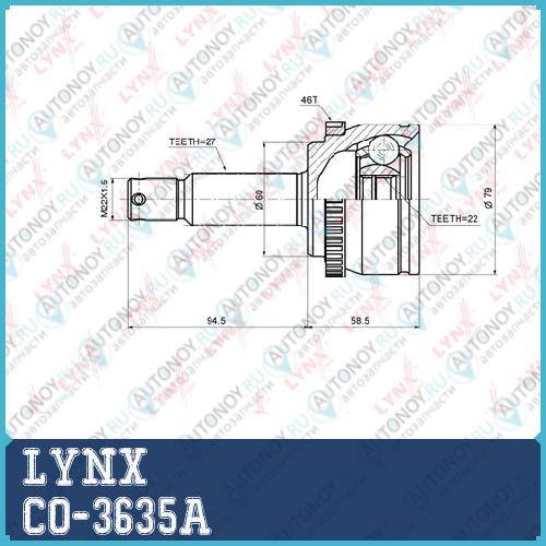 Шрус наружный подходит для Hyundai i30 1.4-1.6 Kia Ceed 1.4-1.6 CO-3635A