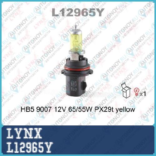 Лампа галогеновая HB5 9007 12V 65/55W PX29T YELLOW  L12965Y