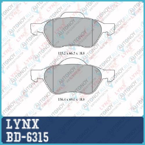Колодки тормозные передние подходит для Renault Clio 2.0 06> / Megane 1.4-2.0D 02> / Scenic 1.4-1.9D 03> BD-6315