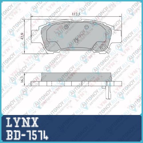 Колодки тормозные задние подходит для Toyota Avensis Verso 2.0-2.0D 01-09 / Previa 2.0D-2.4 00-06 / Alphard 2.4-3.0 03-08 BD-7574