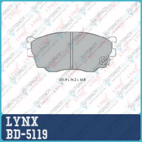 Колодки тормозные передние подходит для Mazda 323(BJ) 1.4-2.0 01-04 / 626(GF) 2.0-2.0D 97-02 / Premacy(CP) 1.9-2.0D 99-05 BD-5119