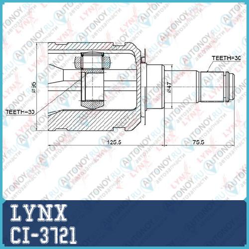 Шрус внутренний подходит для Toyota Land Cruiser Prado(120) 2.7-4.0 02-09 / 4Runner 3.0D-4.7 02-09 / FJ Cruiser 4.0 06> LEXUS GX470 02-09 CI-3721