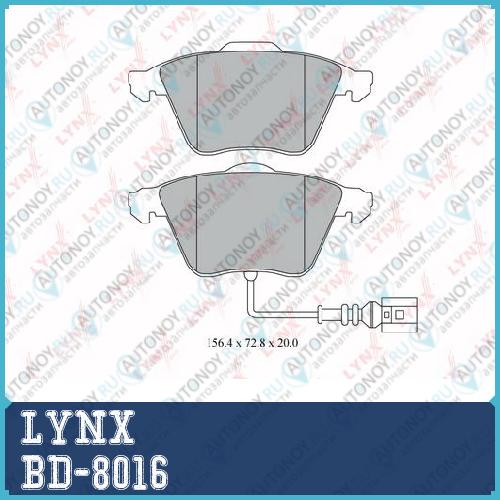 Колодки тормозные передние подходит для Audi A3 1.2T-3.2 03-12 Skoda Superb 2.0T-3.6 08> VW Golf V 1.4-3.2 03-08 / Passat 1.4T-3.6 05> Seat Leon 2.0T 05> BD-8016
