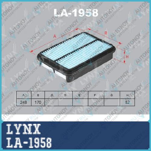 Фильтр воздушный подходит для Mitsubishi Asx 1.8D-2.2D 10> / Lancer 1.8D 10> / Outlander II 2.2D 06-12 Citroen C4 1.8D 12> Peugeot 4008 1.8D 12> LA-1958