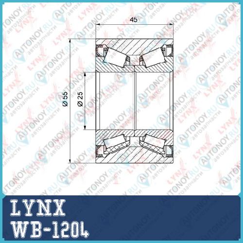 Подшипник ступицы задний (45x25x55) подходит для Renault Clio III 1.2-2.0 05> / Megane II 1.4-2.0 02> WB-1204