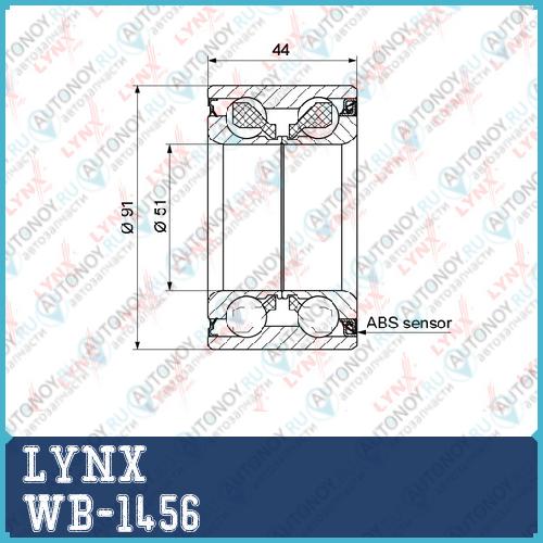 Подшипник ступицы передний (с ABS 44x51x91) подходит для Honda CR-V III-IV 2.0-2.4 07> / Civic(FD) 2.0 06> WB-1456