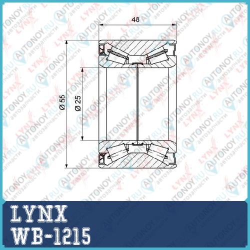 Подшипник ступицы задний (48x25x55) подходит для Renault Megane II-III 1.4-2.0 02> / Scenic II 1.4-2.0 03> / Fluence 1.5D 10> WB-1215