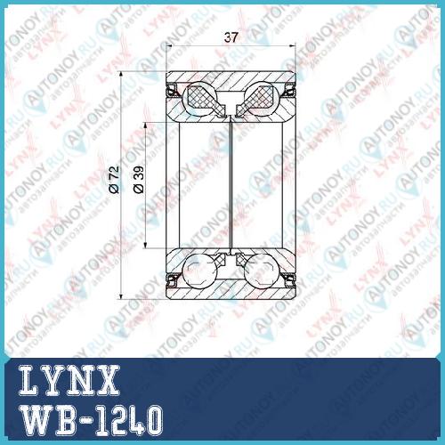 Подшипник ступицы передний (37x39x72) подходит для DAEWOO Lanos 1.5-1.6 97> / Nubira 1.6-2.0 97> / Nexia I-II 1.5-1.6 97> / Espero 1.5-2.0 93-99 OPEL Astra F 1.4-2.0 92-98 / Meriva 1.6T-1 WB-1240