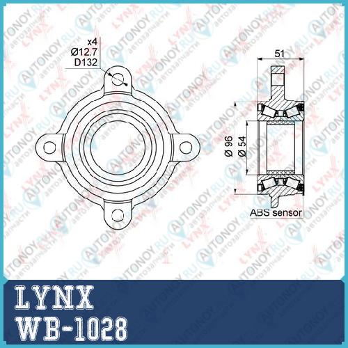 Подшипник ступицы передний  (с ABS) подходит для Toyota Land Cruiser Prado(J120/150) 3.0D-4.0 02> / 4Runner 4.0-4.7 02-09 LEXUS GX460/470 01> WB-1028