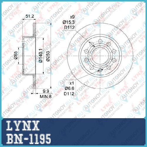 Диск тормозной задний (255x10) подходит для Audi A3 1.2-2.0 03-12 Skoda Octavia(1Z/5E) 1.2-2.0D 03> / Yeti 1.2-2.0D 09> VW Caddy III 1.2-2.0D 04> / Golf V-VI 1.4-2.0D 03-12 / Jetta IV 1. BN-1195