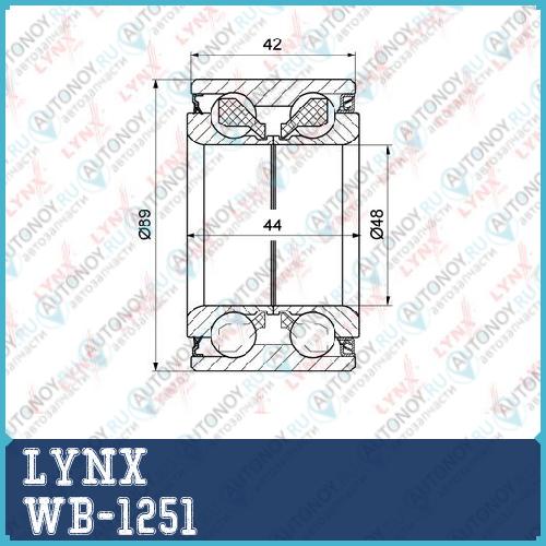 Подшипник полуоси задней (44/42x48x89) Toyota LC100 4.2D-4.7 98-07 LEXUS LX470 98-08 WB-1251