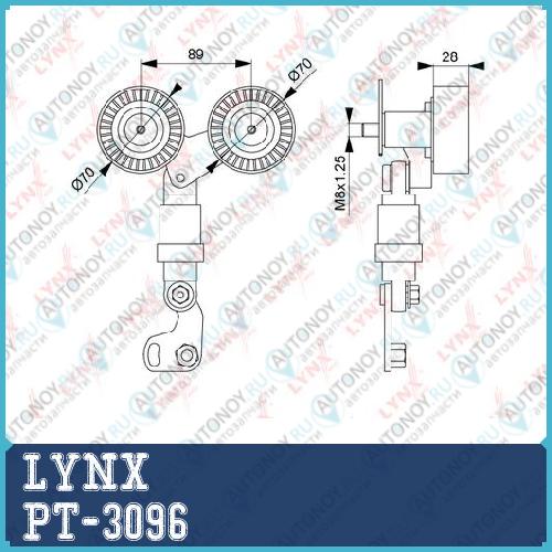 Натяжитель / приводной подходит для BMW 5(E39) 3.5-4.4 98-03 / 7(E38) 3.5-4.4 98-01 / X5(E53) 4.4-4.6 00-03 PT-3096
