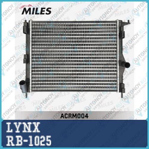 Радиатор охлаждения паяный подходит для Renault Logan I 1.2-1.6 04> / Sandero I 1.2-1.6 07> Lada Largus 1.6 12> (без кондиционера) RB-1025
