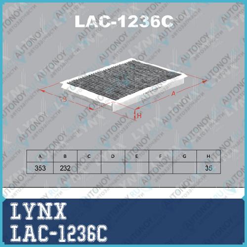 Фильтр салонный угольный подходит для MB Sprinter 06> LAC-1236C