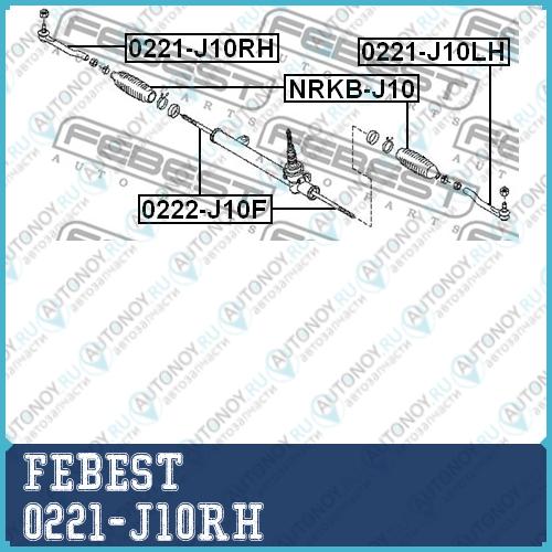 Наконечник рулевой 0221-J10RH