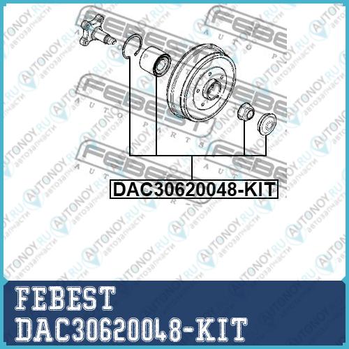 Подшипник ступицы задний (с ремкомпл) Renault DUSTER Nissan ALMERA G15RA DAC30620048-KIT