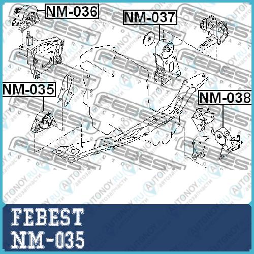 Опора двигателя NM-035