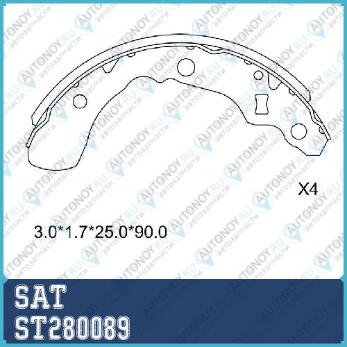 Колодки тормозные барабанные зад TOYOTA PASSO 04-10/DAIHATSU BOON 04-10 ST-28-0089